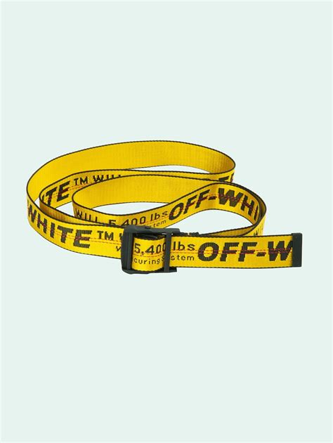 industrial belt off white|off white transparent belt.